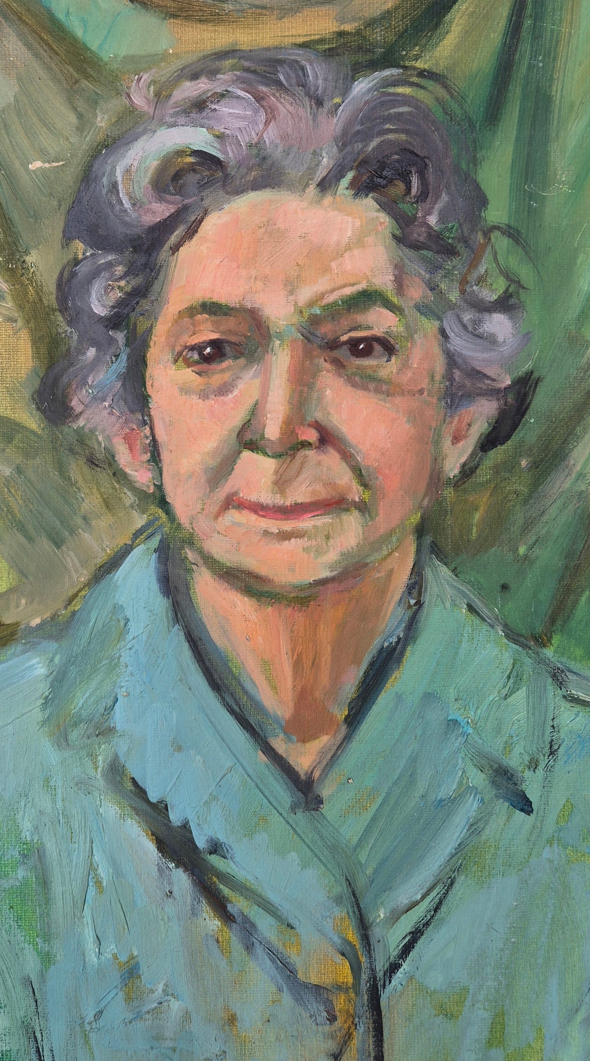 Portrait of a Women Oil on Board Vintage Painting Unknown Artist