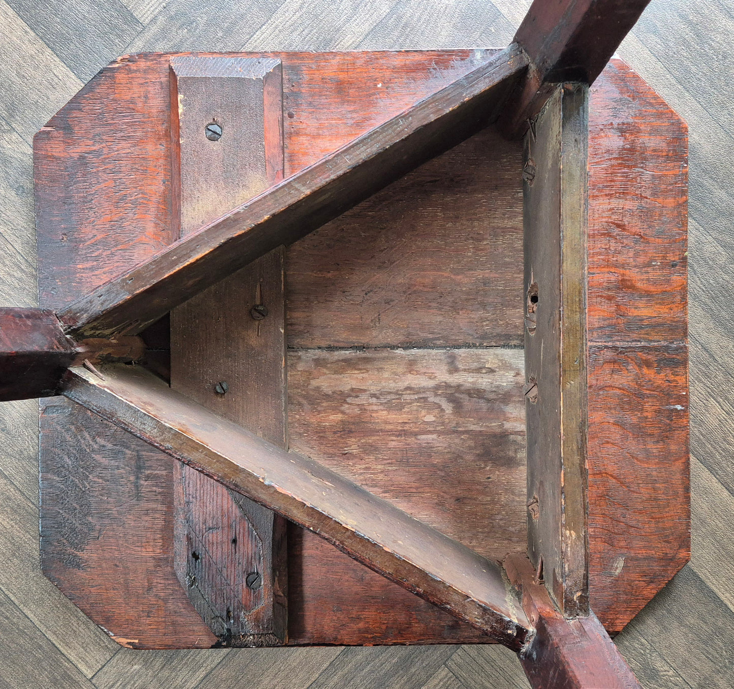 Early 19thC. Oak & Elm Cricket Table