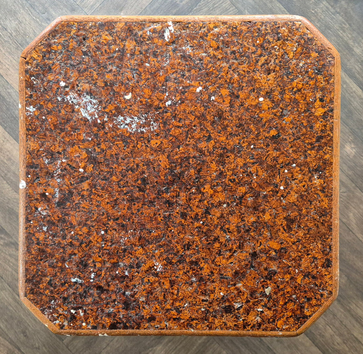Vintage Painted Cork Top Stool