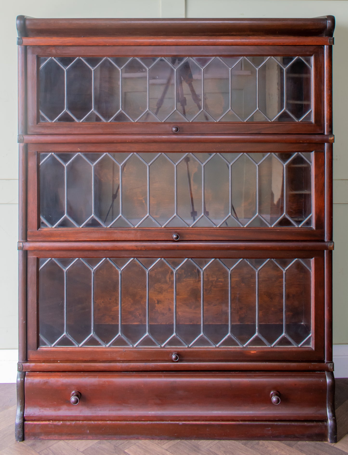 Globe Wernicke 3-Tier Leaded Sectional Barristers Bookcase