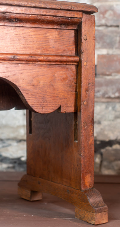 17thC. Oak Pegged French Provincial Bench