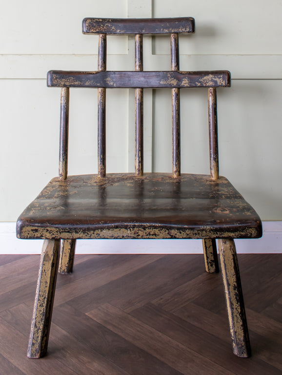 Welsh Primitive Ash & Elm Low Stick Back Chair