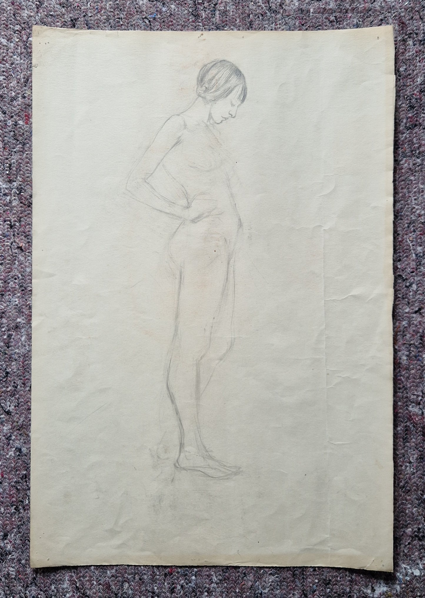 Collection of 9x Jessie Wilson Life Drawings Glasgow School of Art