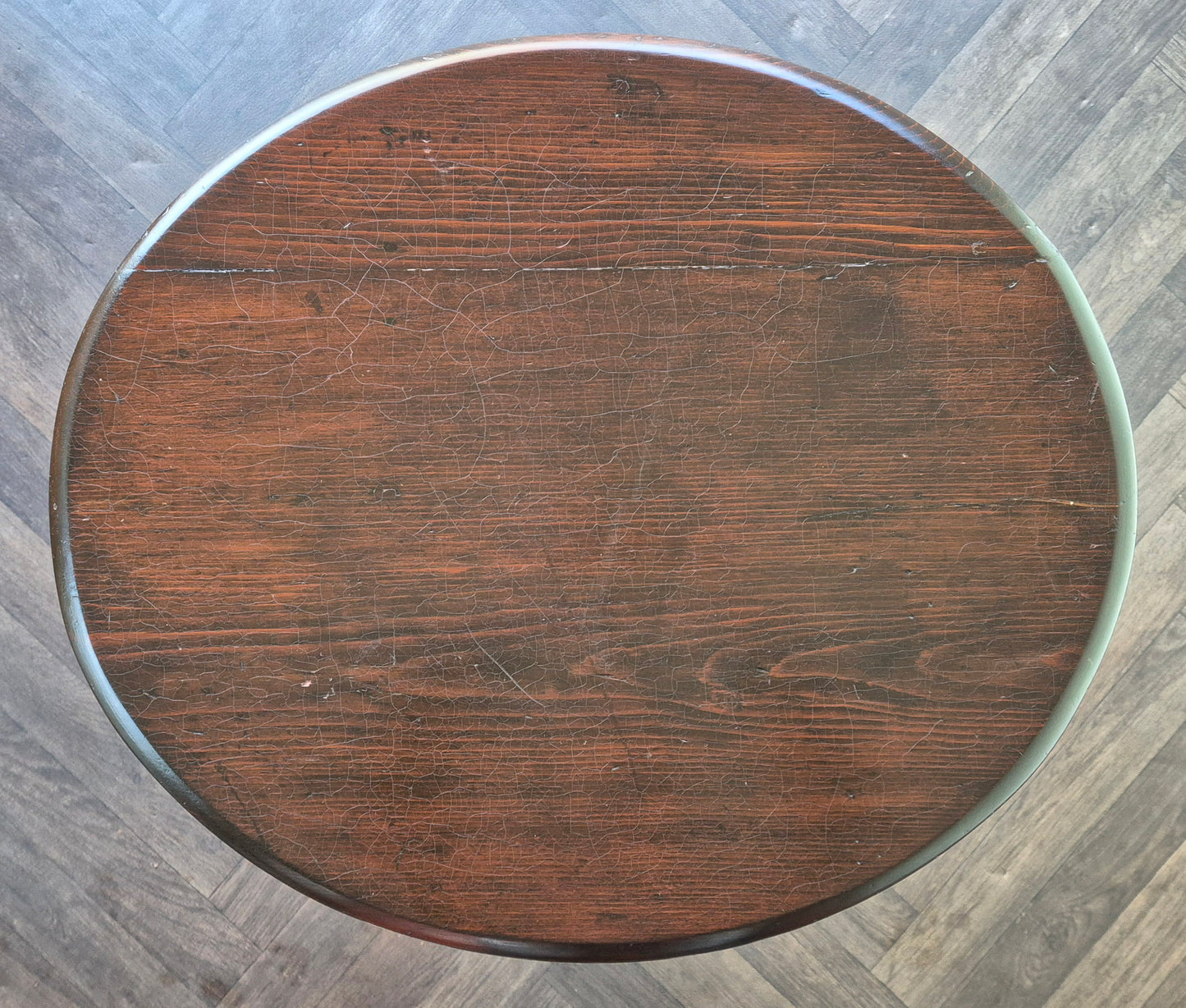 19thC. Mahogany Gothic Support Cricket Table