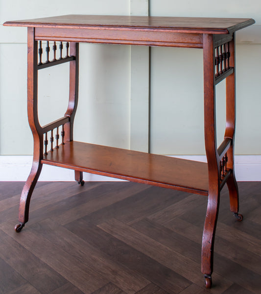 Aesthetic Movement Walnut 2-Tier Table