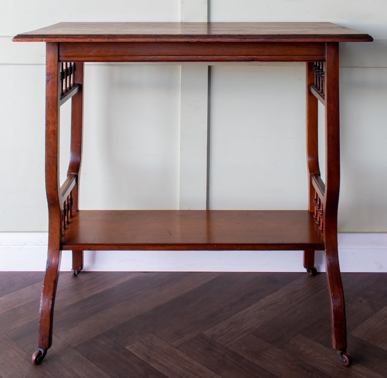 Aesthetic Movement Walnut 2-Tier Table