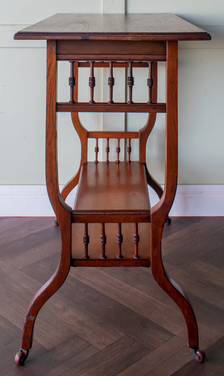 Aesthetic Movement Walnut 2-Tier Table