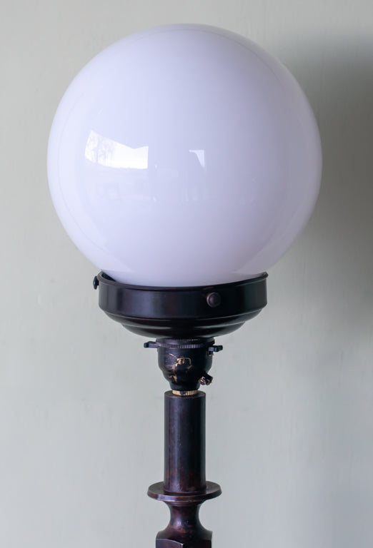 Art Deco Opaline Globe Table Lamp
