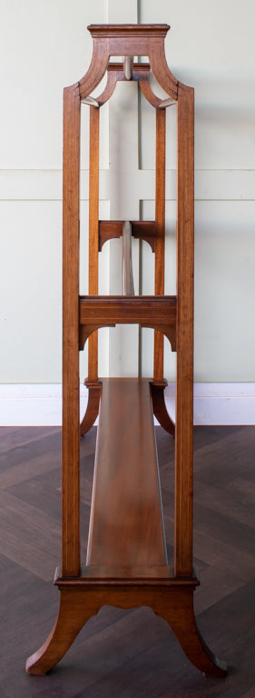Arts & Crafts Inlaid Mahogany Towel Rail