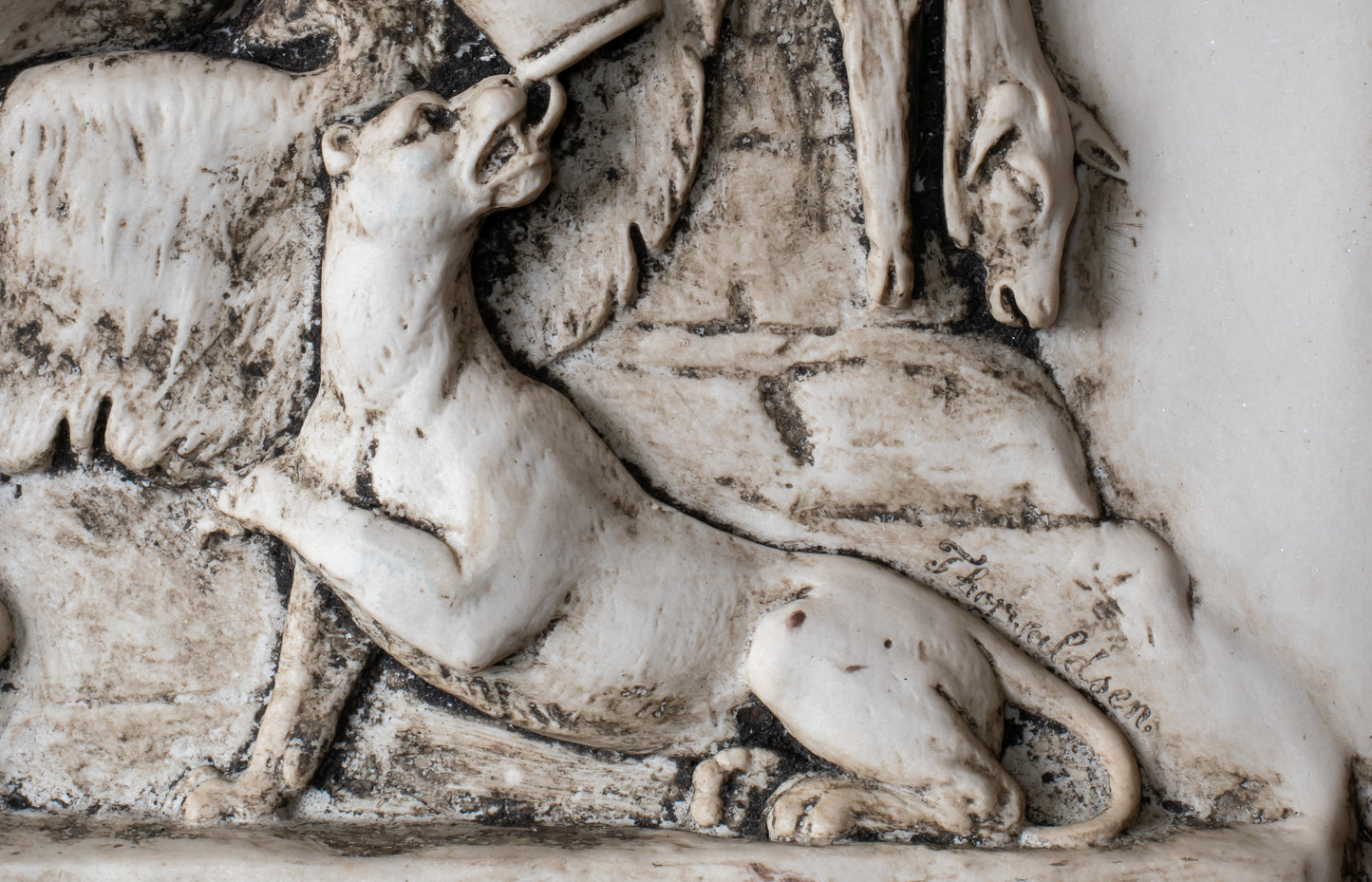 Cupid & Bacchus Relief Plaque After Bertel Thorvalsden