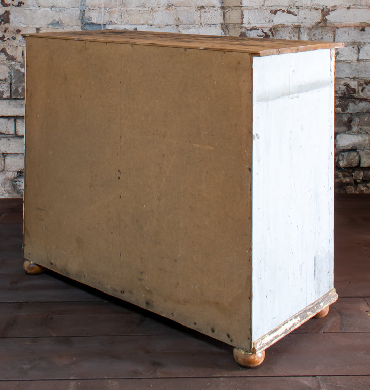 Distressed Overpainted Chippy Blue Cabinet