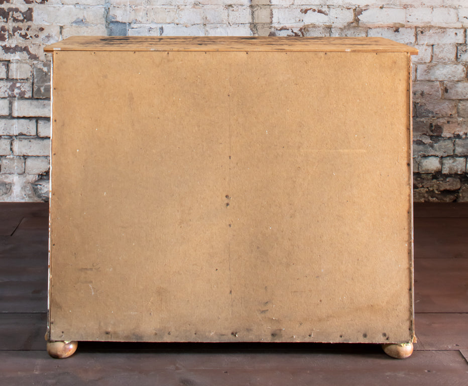 Distressed Overpainted Chippy Blue Cabinet