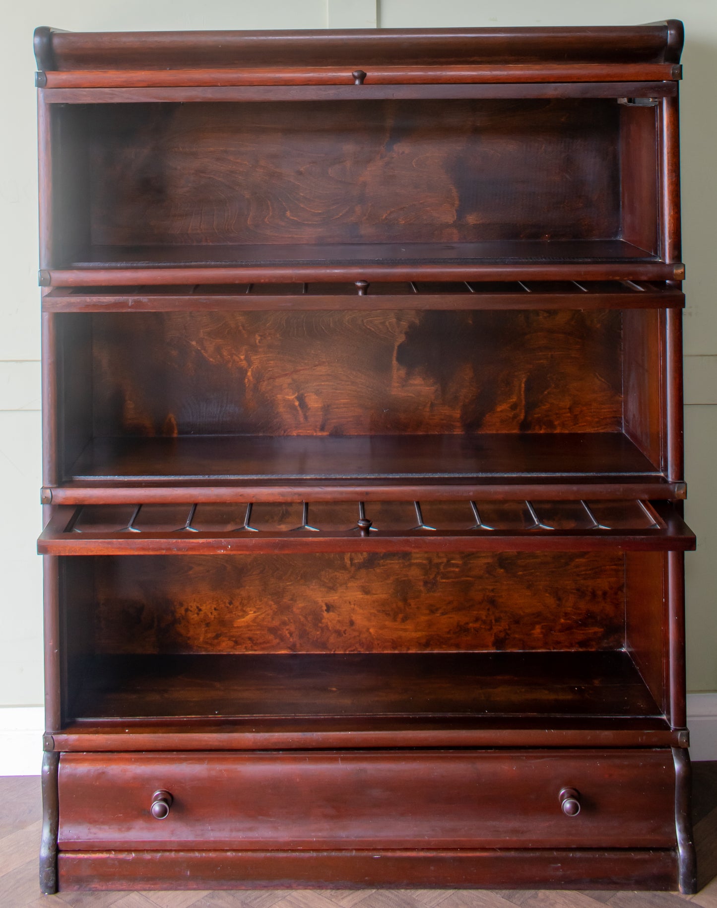 Globe Wernicke 3-Tier Leaded Sectional Barristers Bookcase