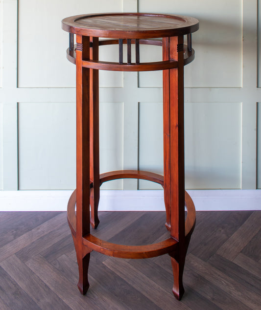 Tall Indonesian Round Pedestal Table