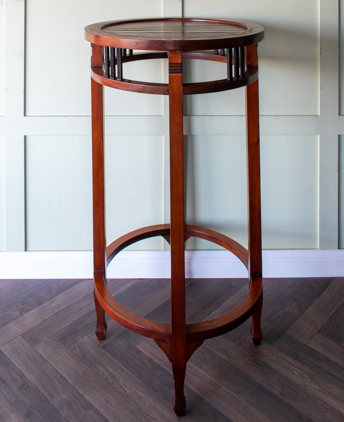 Tall Indonesian Round Pedestal Table