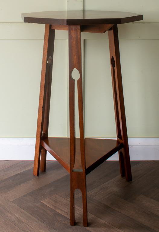 Arts & Crafts Liberty & Co. Oak Octagonal Side/ Lamp Cricket Table