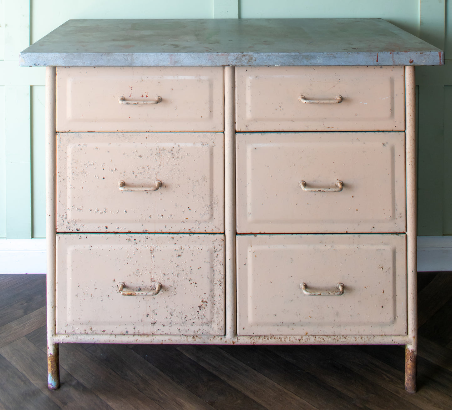 Dean Bros Nottingham Vintage Industrial 6 Drawer Medical Cabinet