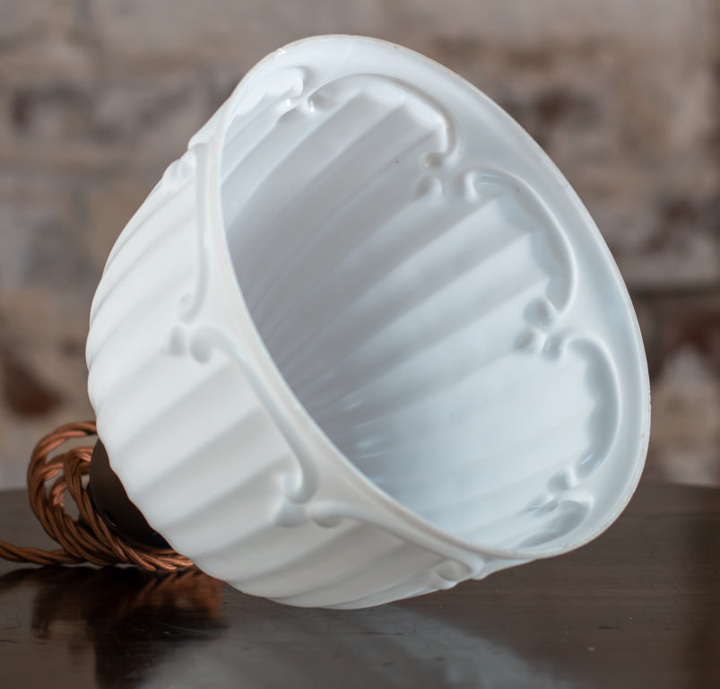 Art Deco Opaline Satin Pendant Light