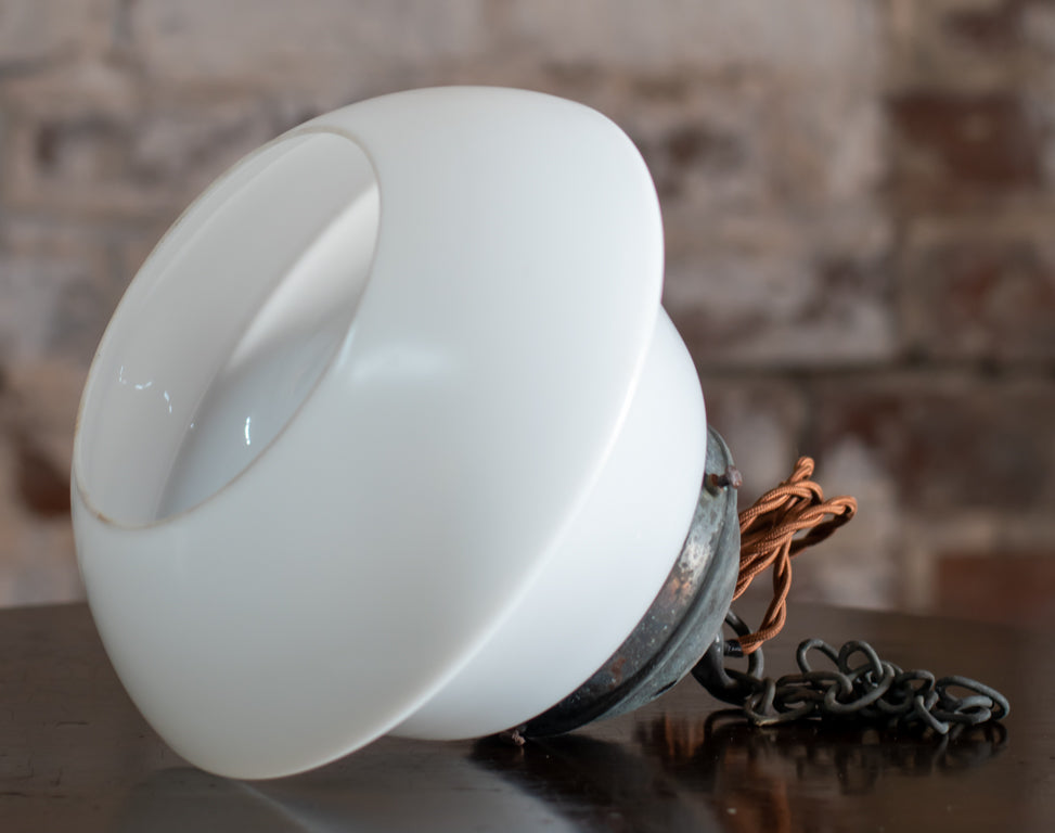 Art Deco Opaline Chapel Pendant Light