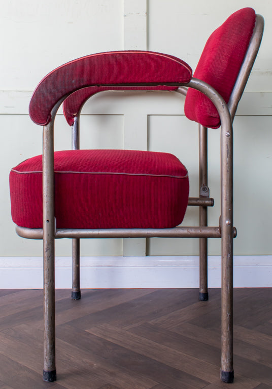 Pair of Tubular Steel Chairs Manner of Bauhaus