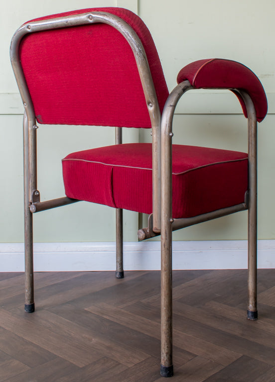 Pair of Tubular Steel Chairs Manner of Bauhaus