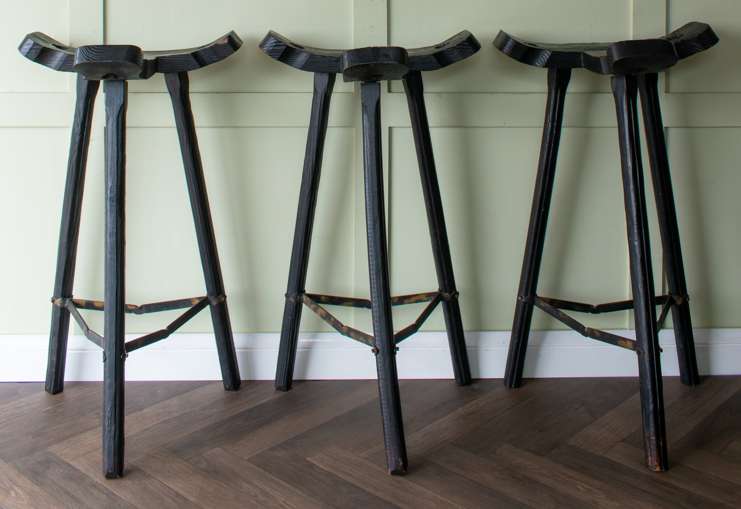 Trio of Spanish Brutalist Stools