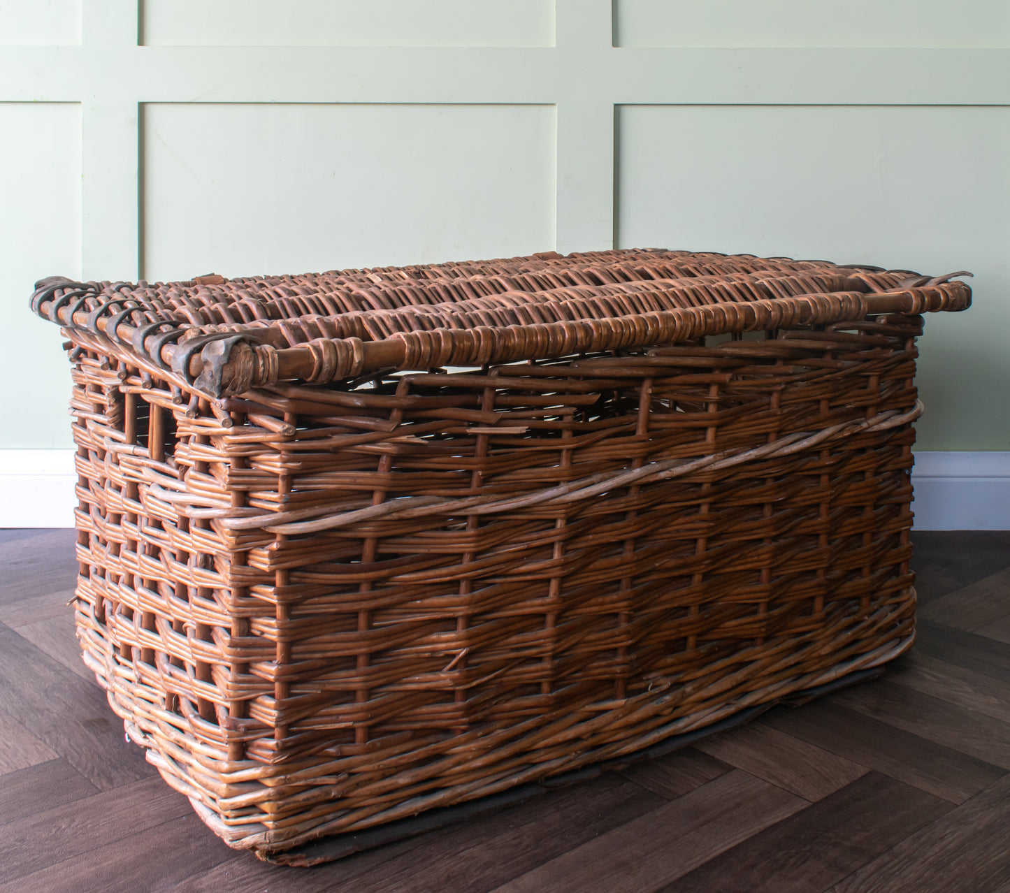 Vintage Woven Wicker Mill Basket