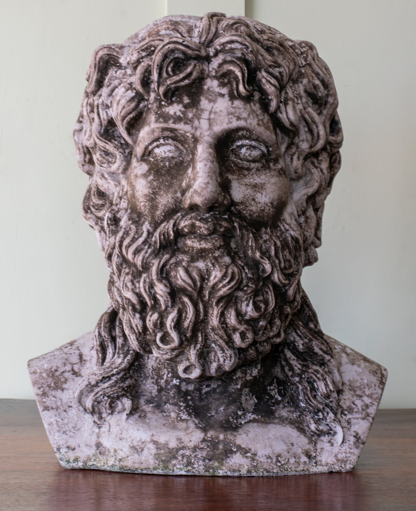 Cast Stone Bust of Zeus