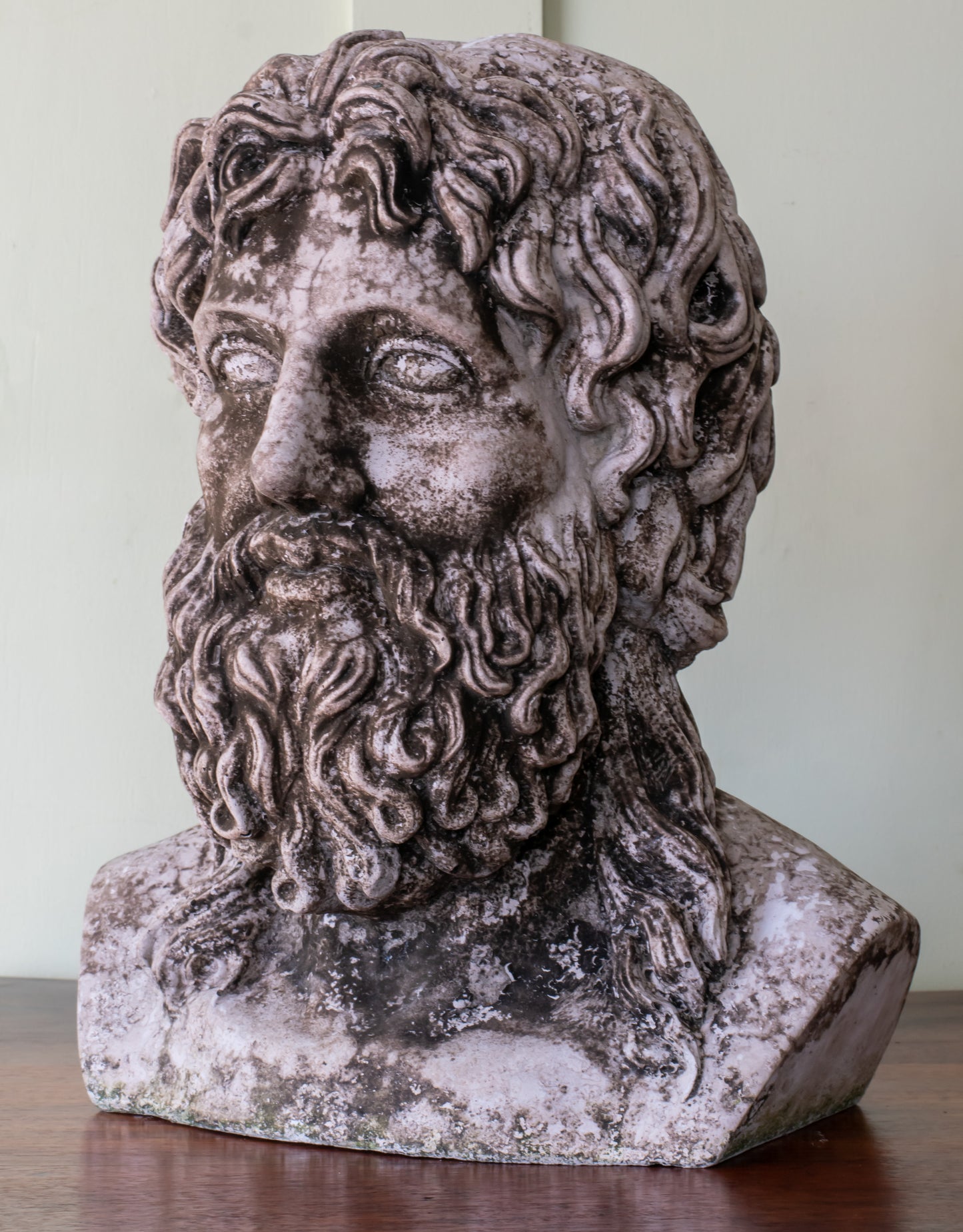 Cast Stone Bust of Zeus