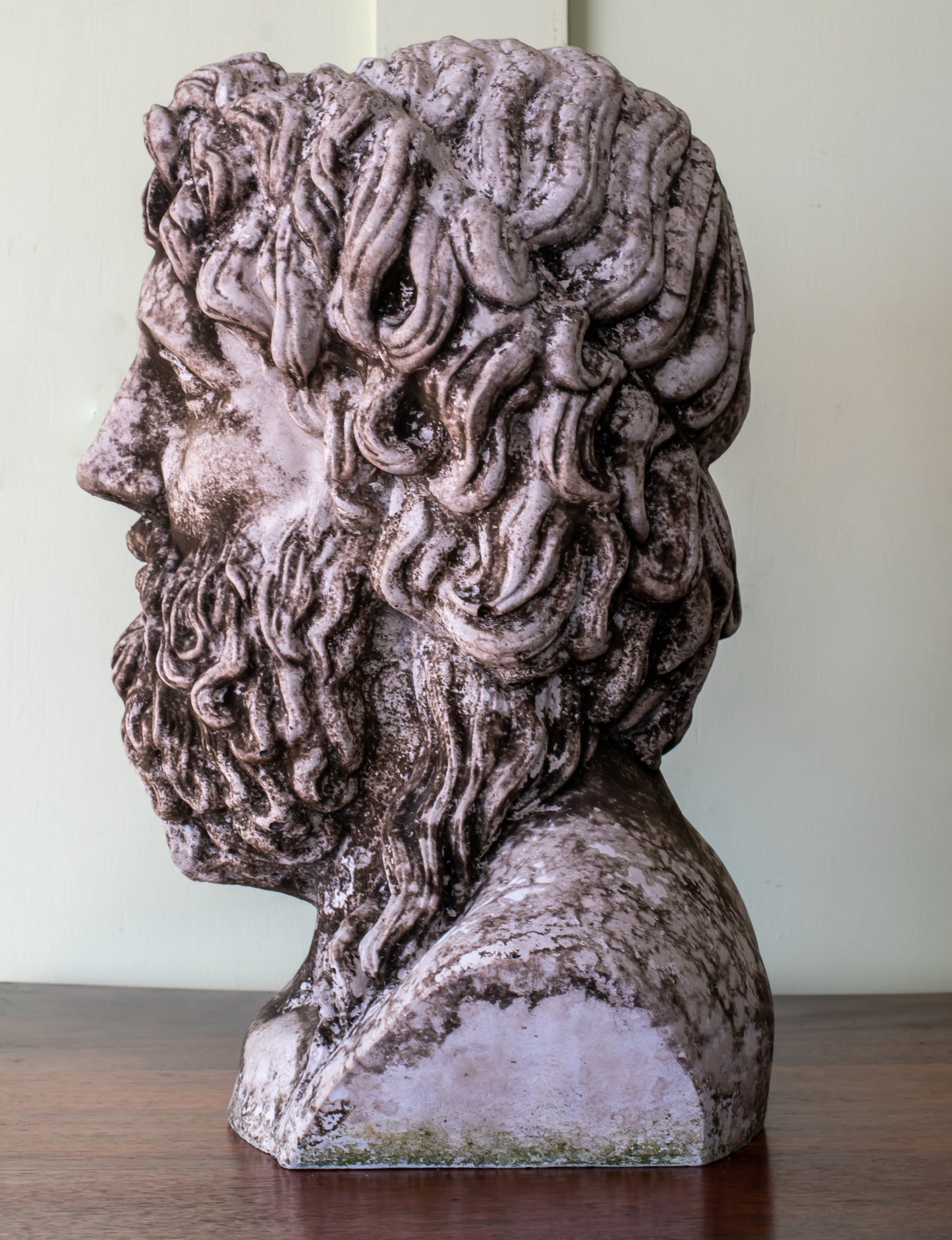 Cast Stone Bust of Zeus