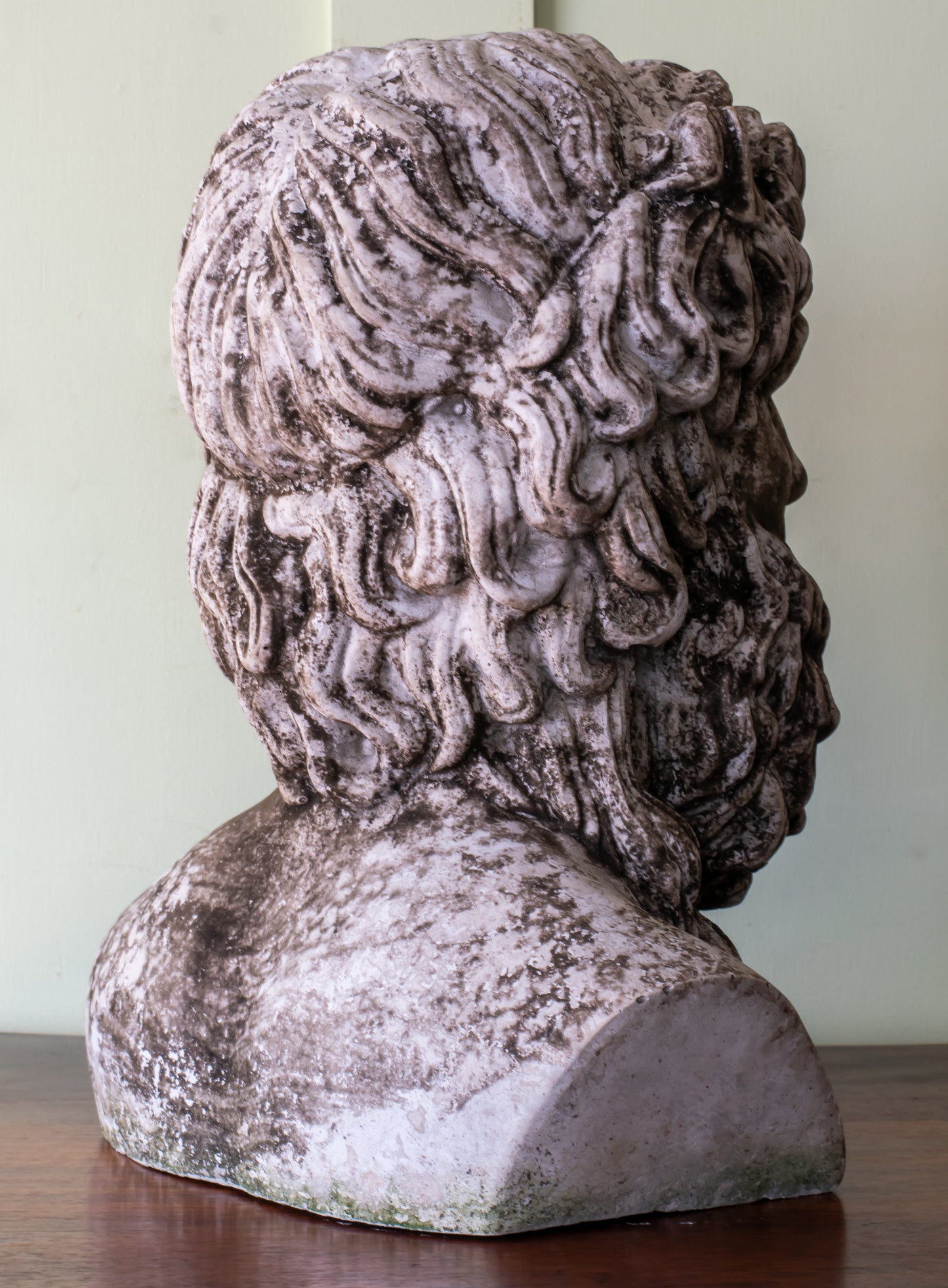 Cast Stone Bust of Zeus