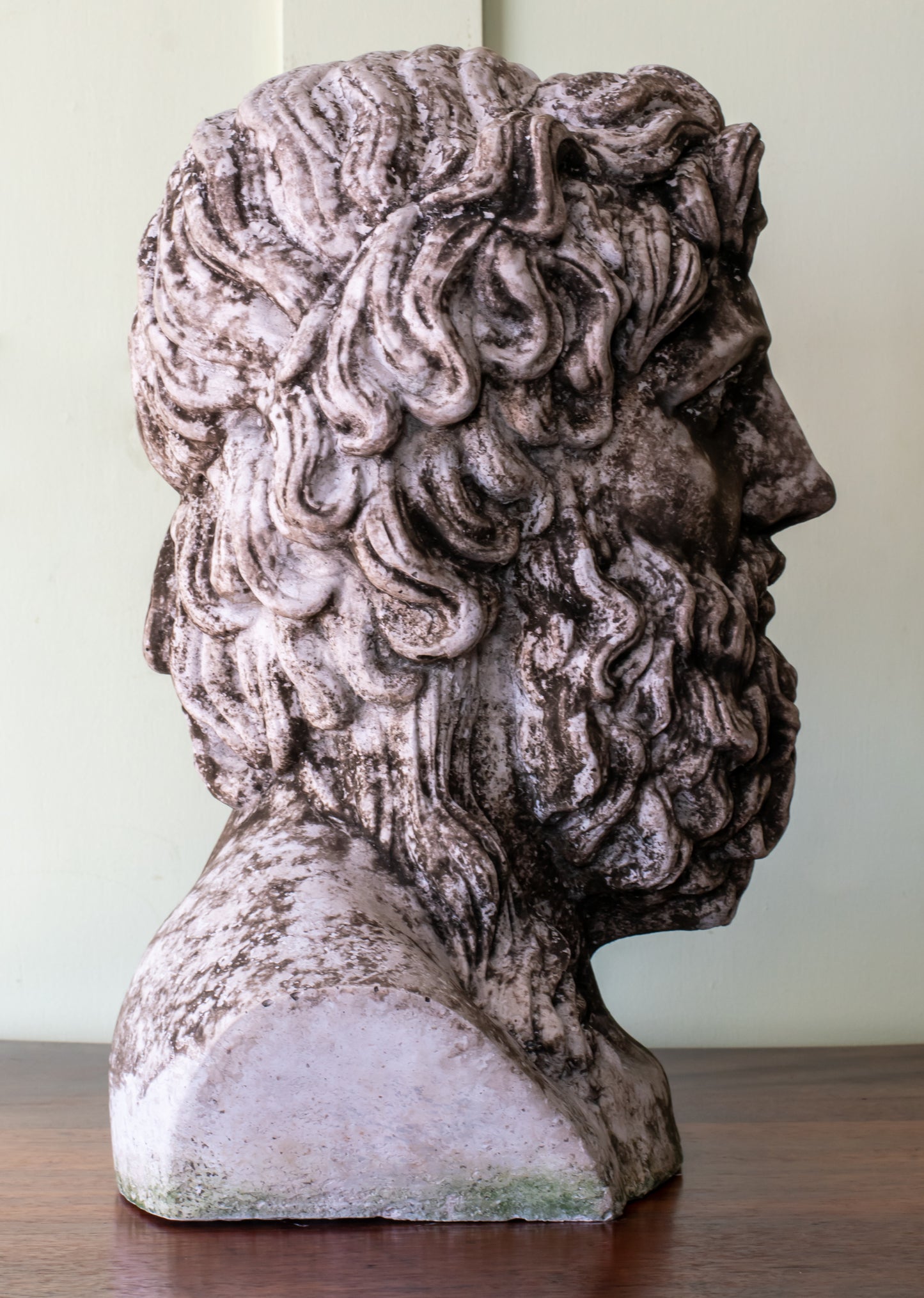 Cast Stone Bust of Zeus