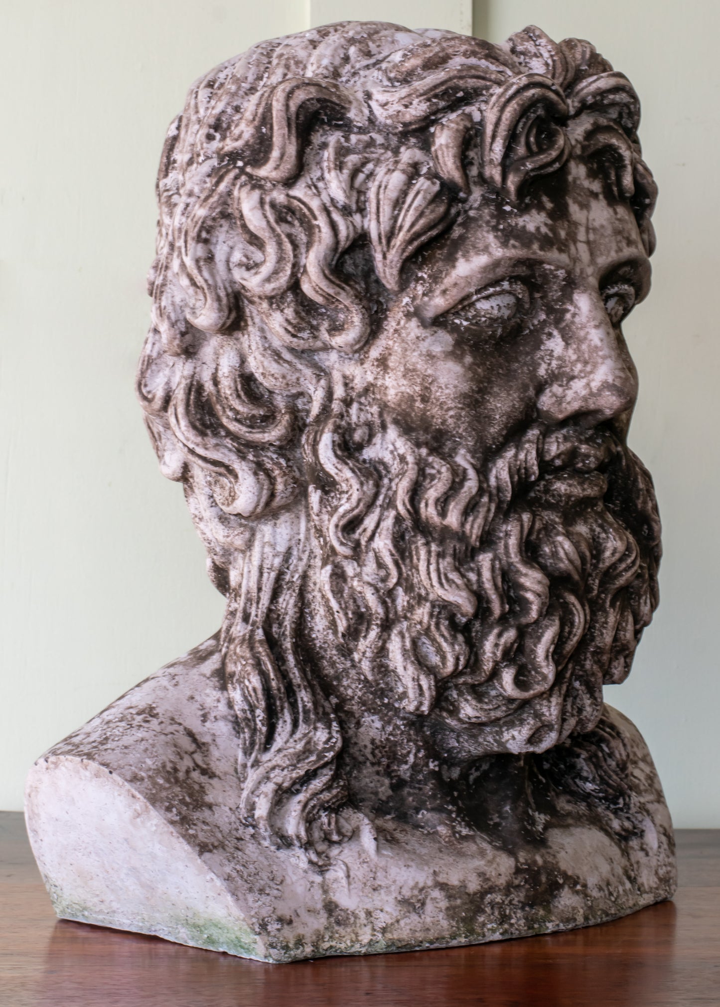 Cast Stone Bust of Zeus