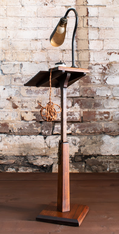 19thC. Oak Adjustable Library Reading Stand