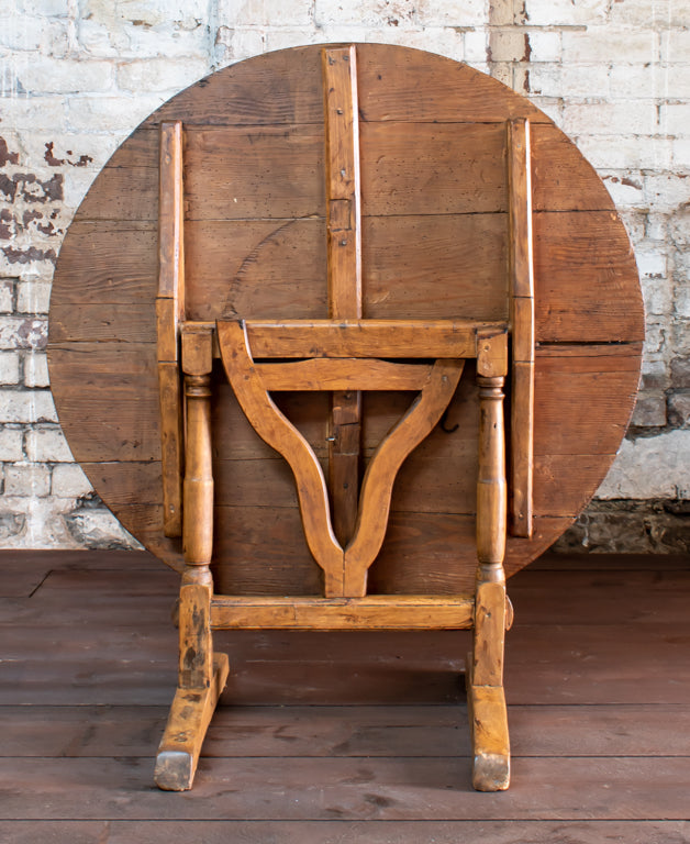 19thC. French Tilt Top Vendange Wine Tasting Table