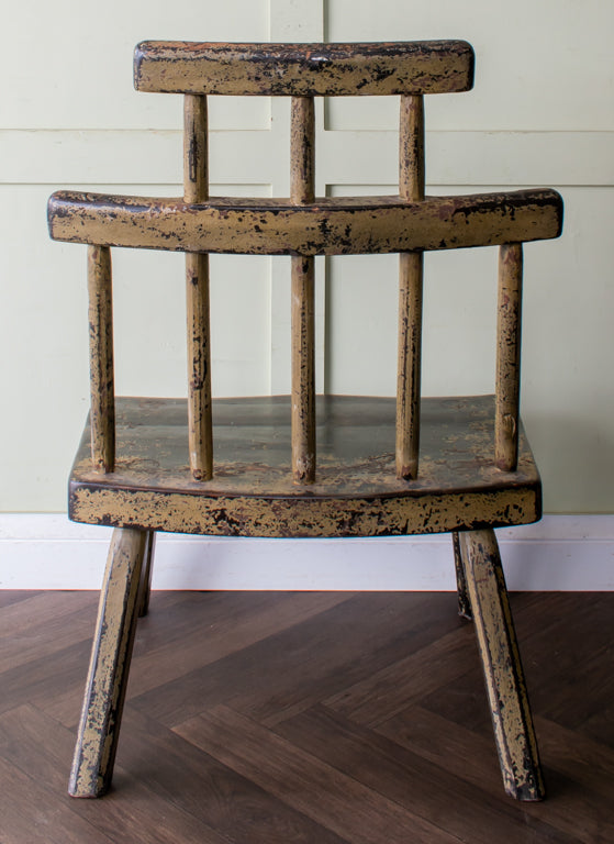 Welsh Primitive Ash & Elm Low Stick Back Chair