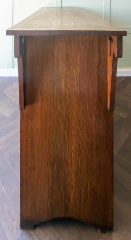 Arts & Crafts Oak 2 Drawer Sideboard