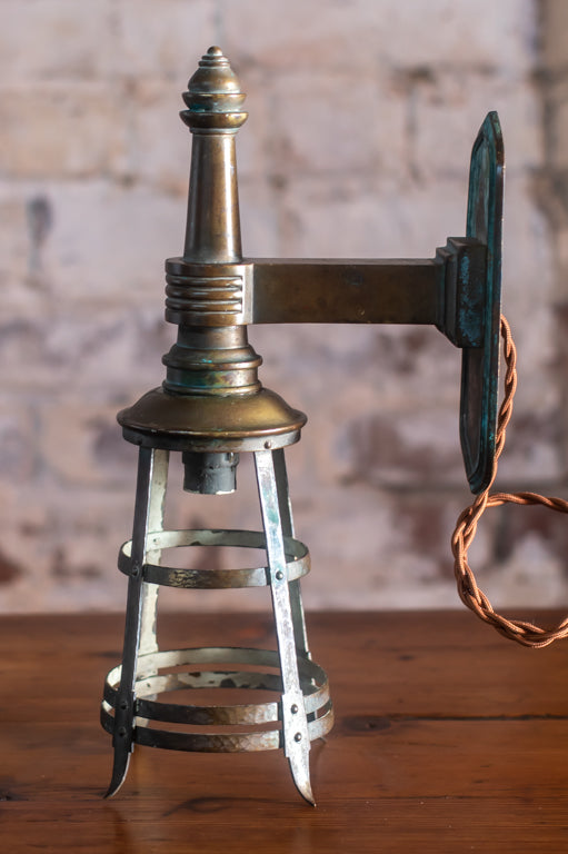 Arts & Crafts Brass Wall Sconce Light