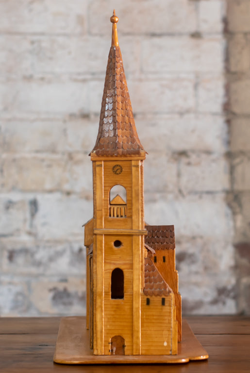 Folk Art Scratch Built Church Model