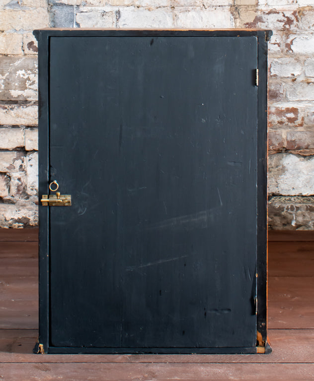 19thC. Countertop Shop Ripple Glass Mirrorback Display Cabinet
