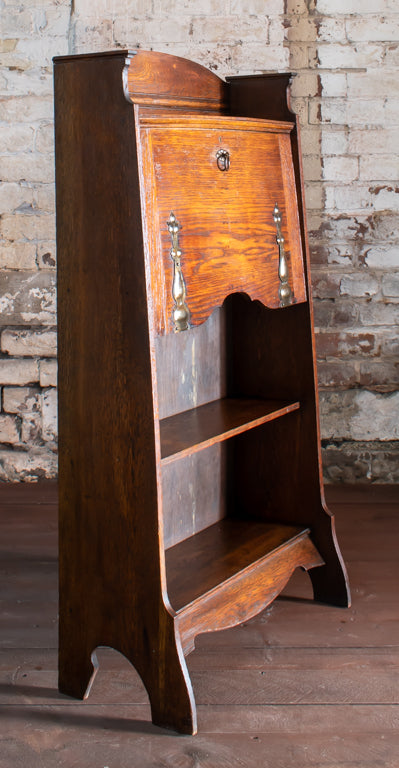 Arts & Crafts Oak Students Bureau Writing Desk