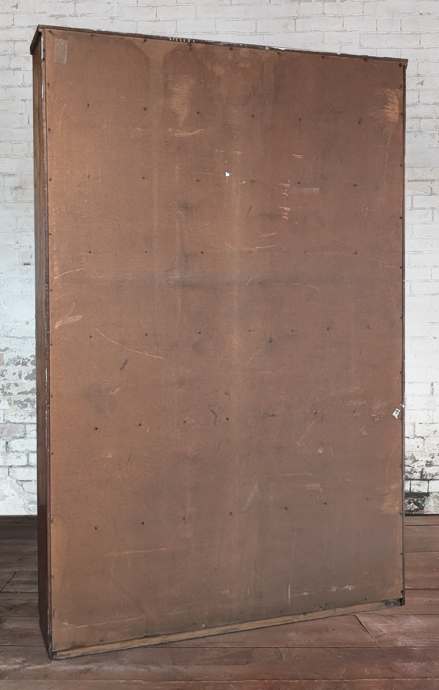 Large Golden Oak School Laboratory Glazed Bookcase Display Cabinet