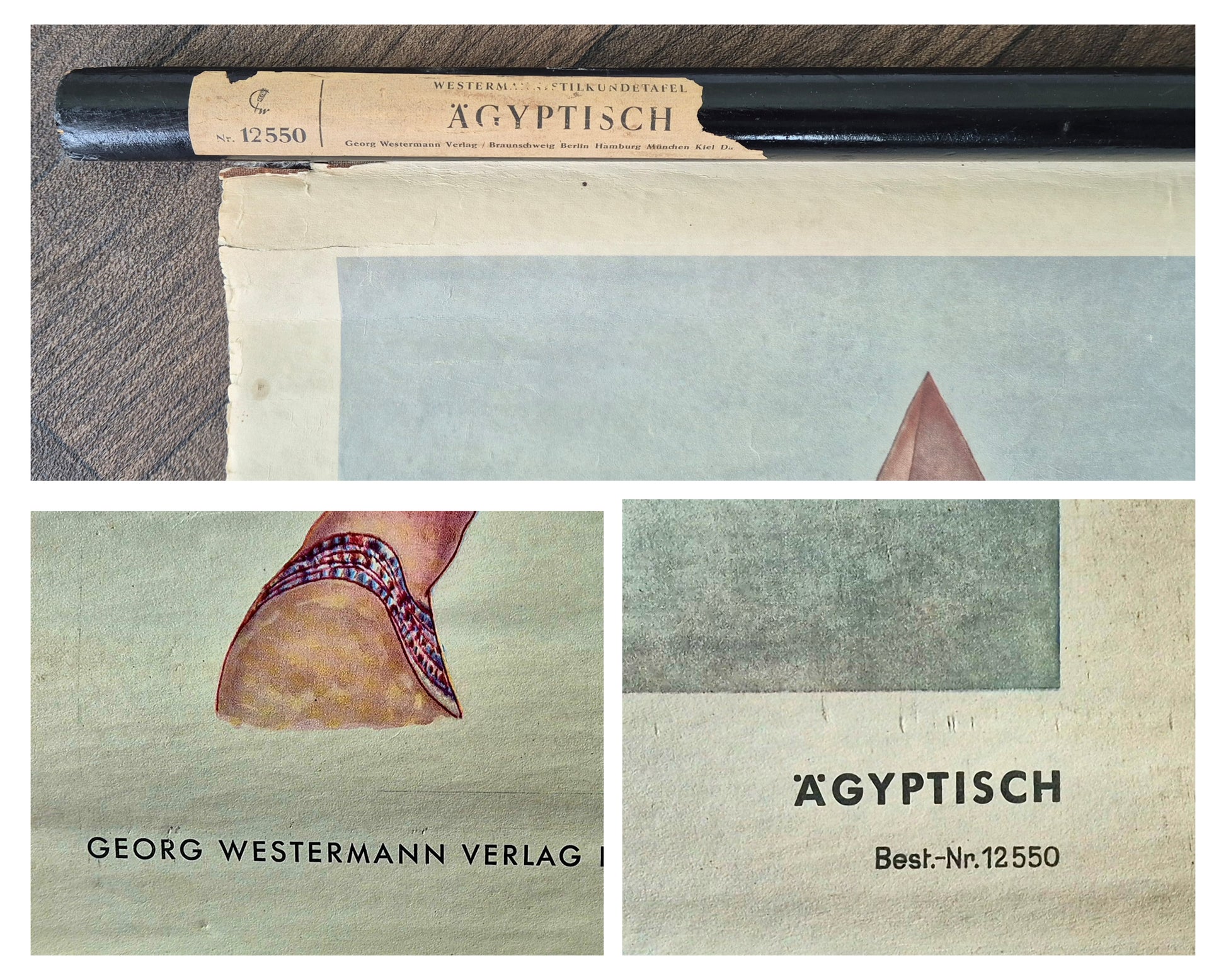 Vintage educational material with illustrations and text, featuring the brand 'Georg Westermann Verlag'.