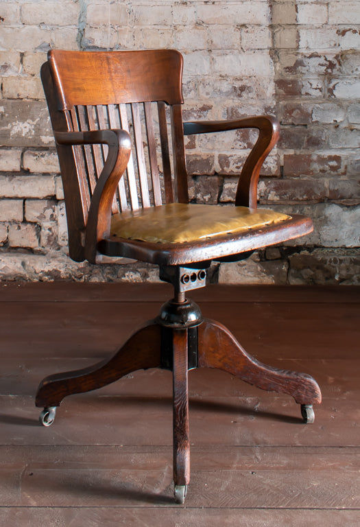 Bell Barn George V Oak Swivel Office Chair