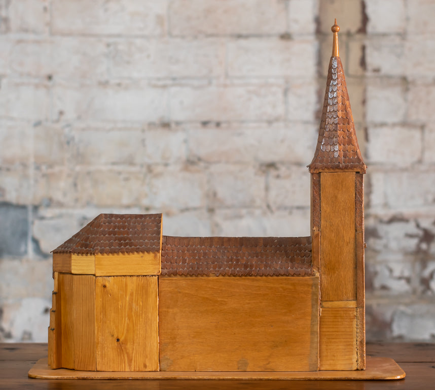Folk Art Scratch Built Church Model