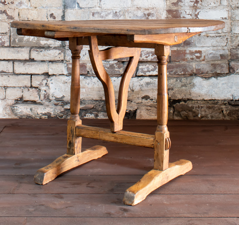19thC. French Tilt Top Vendange Wine Tasting Table