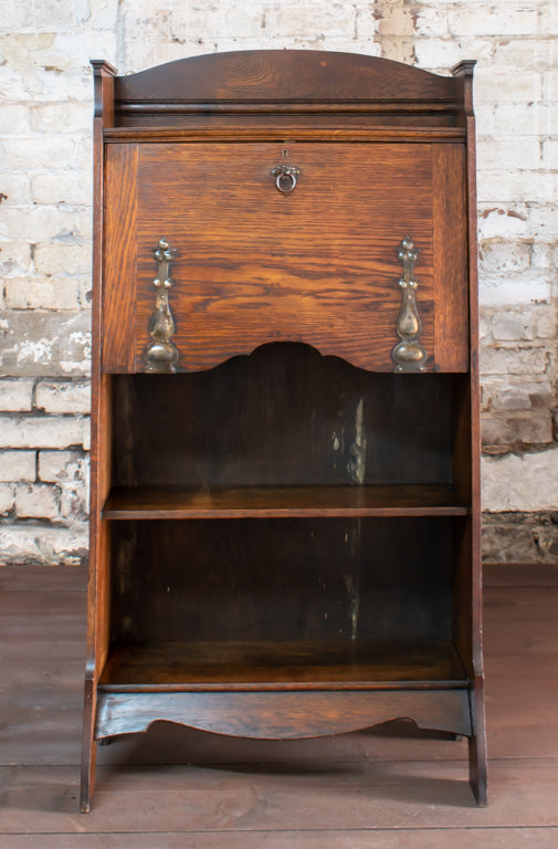 Arts & Crafts Oak Students Bureau Writing Desk