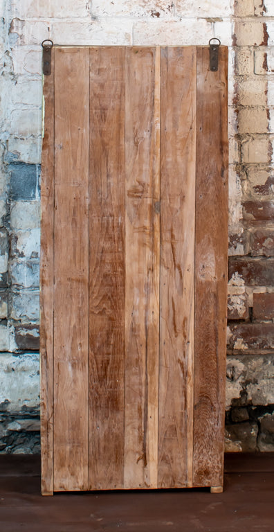 Distressed Overpainted Chippy Green Glazed Wall Mounted Cabinet