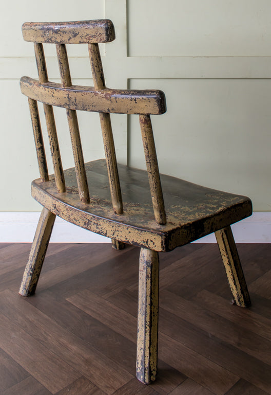 Welsh Primitive Ash & Elm Low Stick Back Chair