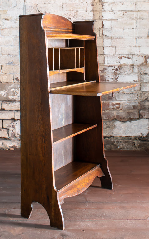 Arts & Crafts Oak Students Bureau Writing Desk